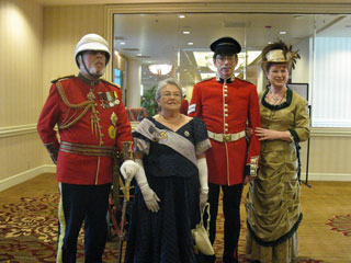 Two officers and 2 Ladies